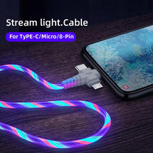 3 in 1 Glow Flowing Charging Cable