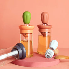 Portable Oil Sauce Bottle with Silicone Brush