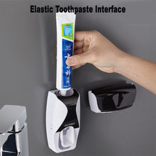 Wall Mount Automatic Toothpaste Dispenser and Toothbrush Holder Set