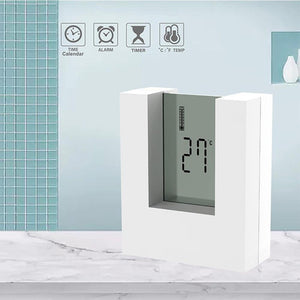 Battery Operated Electronic Square LCD Digital Calendar Alarm Clock with Home Thermometer & Countdown Timer