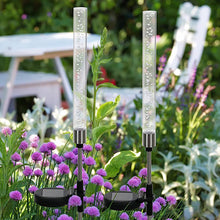 Set of 2 Decorative Bubble Garden Stakes Garden Solar Lights