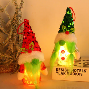 Christmas Faceless Doll Glowing Pendants