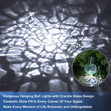 Hanging Solar Cracked Glass LED Ball Light