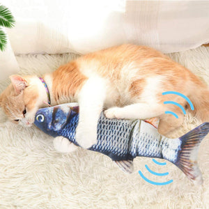 Mobile Cat Fish Kicking Realistic Interactive Exercise Cat Plush Toy