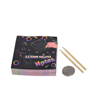 100pcs Rainbow Scratch Mini Notes Paper Pad Cards