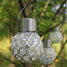 2pcs Solar Powered Hanging Ball Light