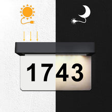 House Numbers Solar Address Plate for Outside