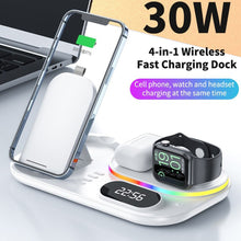 Wireless Fast Charger with Time Display Dock Station