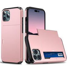 Slide Flip Phone Protective Case with  Credit Card Holders