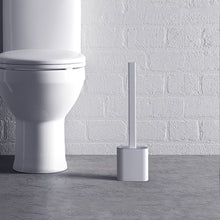 Silicone Flat Head Flexible Soft Toilet Brush with Base