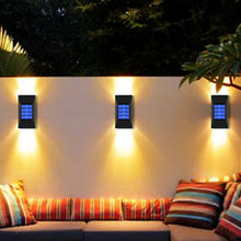 2pcs LED Outdoor Solar Powered Lamps Wall Lamps