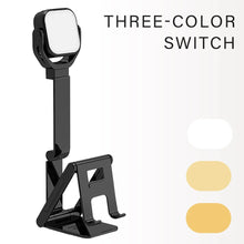 2-In-1 Foldable Desktop Phone Holder with Fill Light