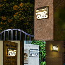 Solar Power Illuminated House Number Light