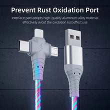 3 in 1 Glow Flowing Charging Cable