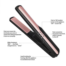 USB Rechargeable Portable Travel Ceramic Hair Straightener