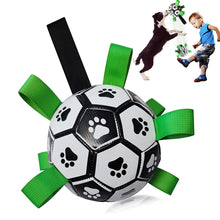 Interactive Training Dog Football Toy with Grab Tabs