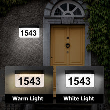 House Numbers Solar Address Plate for Outside