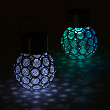 2pcs Solar Powered Hanging Ball Light