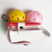 PU Leather Waist Hanging Mini Golf Ball Bag