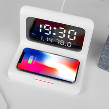 2-in-1 Wireless Charger Docking Station and Digital Alarm Clock