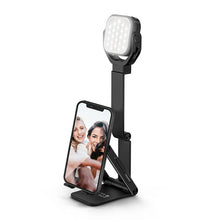 2-In-1 Foldable Desktop Phone Holder with Fill Light