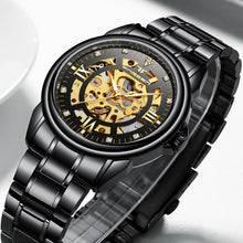Stainless Steel Skeleton Luxury Mechanical Wrist Watch