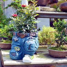 Denim Jeans Resin Flower Pot