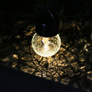 Hanging Solar Cracked Glass LED Ball Light