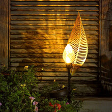 Outdoor Art Metal Leaf Design Solar Light
