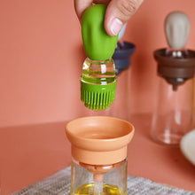 Portable Oil Sauce Bottle with Silicone Brush