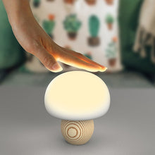 USB Rechargeable Wood Mushroom Night Light