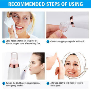 6 Nozzle Electric Acne Pimple Blackhead Remover Pore Deep Cleaner