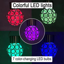 2pcs Solar Powered Hanging Ball Light