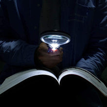 Dual Glasses Handheld Magnifying Glass with Light