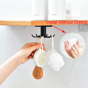 2 Pieces Kitchen Utensil Hook with 6 Hooks