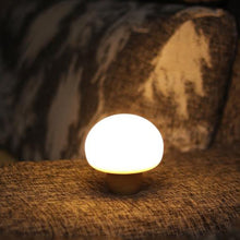 USB Rechargeable Wood Mushroom Night Light