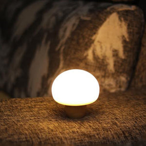 USB Rechargeable Wood Mushroom Night Light