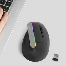 2.4G Wireless Vertical Ergonomic Optical Mouse with Bluetooth Receiver