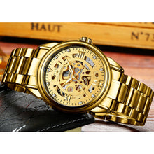 Stainless Steel Skeleton Luxury Mechanical Wrist Watch