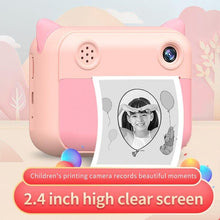 1080P 2.4 inch rechargeable Kids Printing Camera
