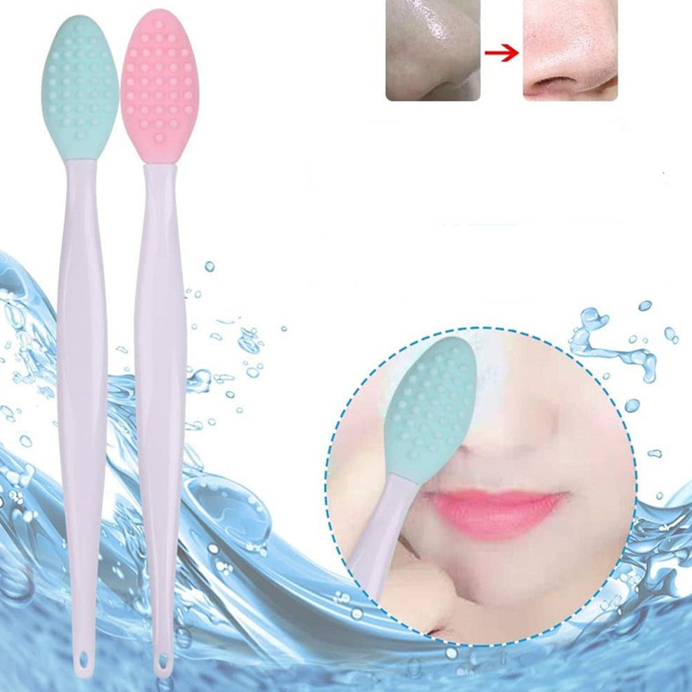 3pcs Double-Sided Silicone Exfoliating Lip Brush Tool
