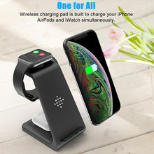 10W 3-In-1 Fast Charge Wireless Charger Dock For iPhone 11 Pro SE2, Apple Watch, AirPods Pro