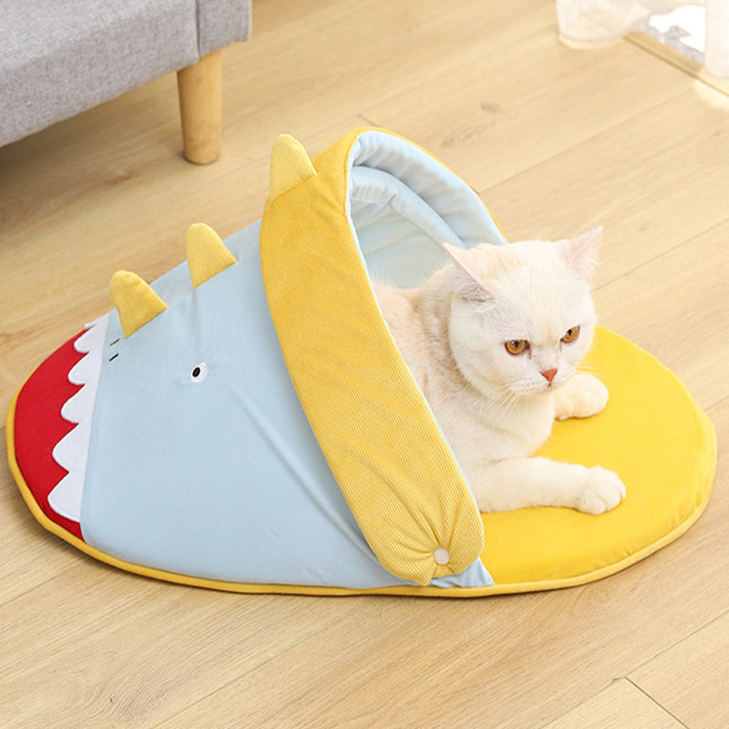 Cartoon Animal Slipper Shape Soft Nest Non-Slip Pet Bed