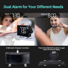 Projector FM Radio LED Display Alarm Clock