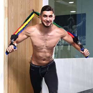 11 Pcs Tube Resistance Bands Set 150 Lb with Storage Bag
