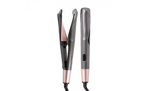 2-In-1 Curling And Straightening Twisted Spiral Hair Iron With LCD Display