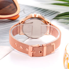 Rose Gold Flower Rhinestone Watch