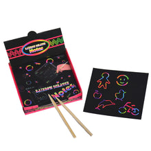 100pcs Rainbow Scratch Mini Notes Paper Pad Cards