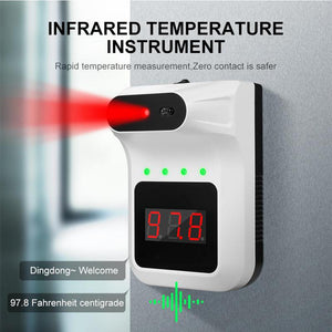 Hands-Free Precise Infrared Non-Contact Thermometer with LCD Display and Alarm