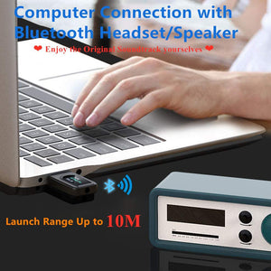 2-in-1 USB BT Transmitter with LCD Display
